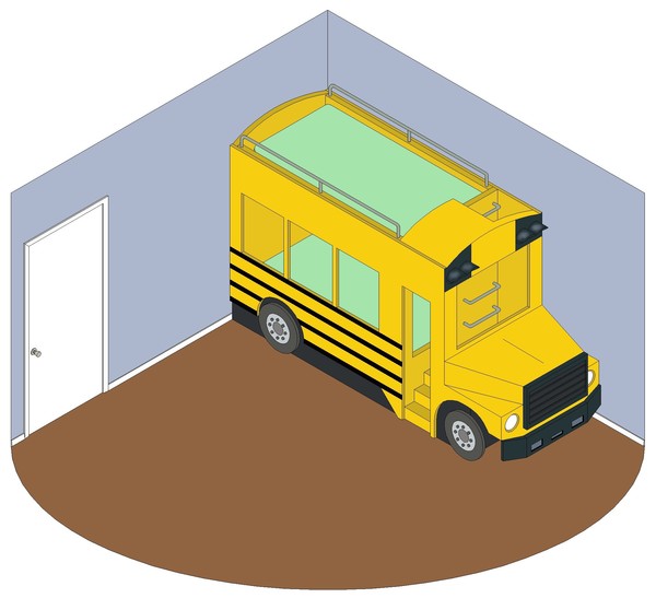 school bus bunk bed