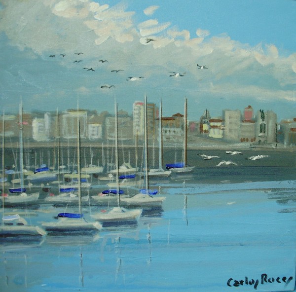 Muelle con gaviotas