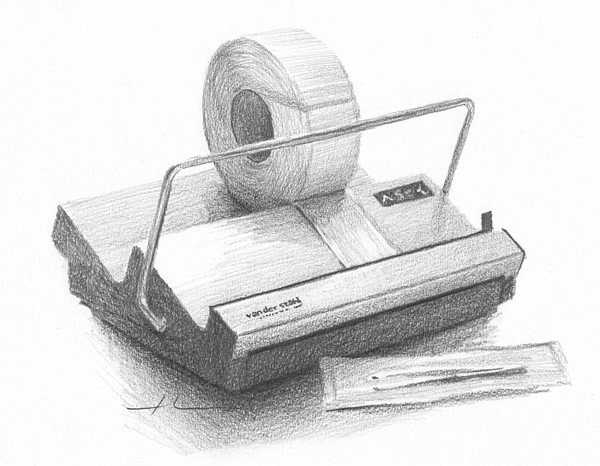 medical machine2 pencil portrait