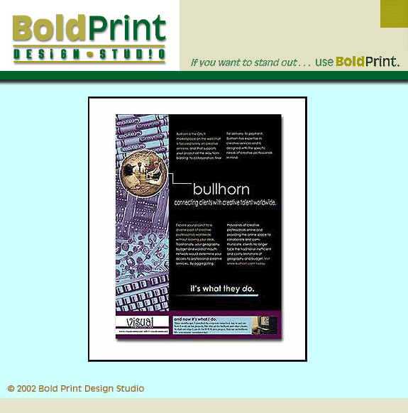 Magazine Ad for an Online Marketplace