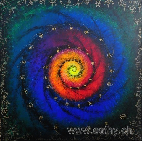 Cosmic-Mandala 90x90cm