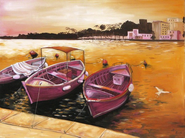 Barche al tramonto