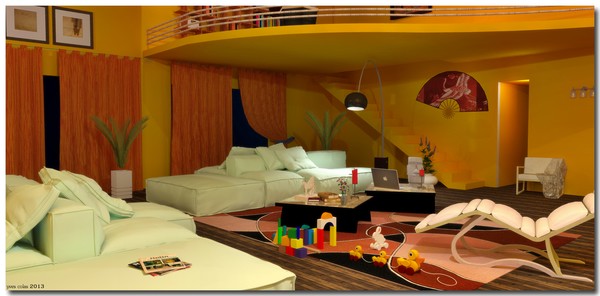 luxury orange living