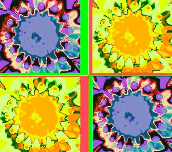 sixties flower square