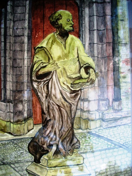 DETAIL: NORTH DOORWAY TO CHURCH IN BRUGES BELGIUM