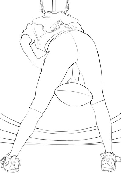 keep ur eye on the ball lineart