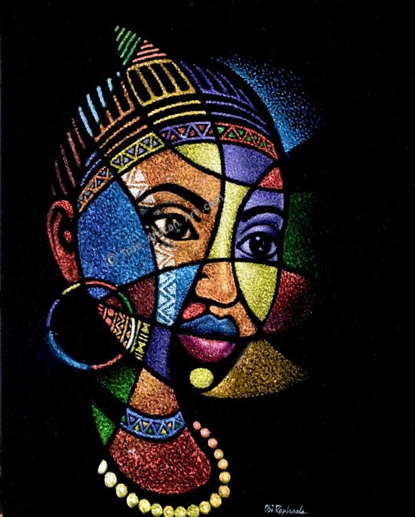 Rainbow Portrait by True African Art .com | ArtWanted.com
