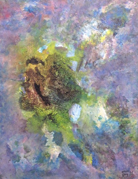 Exotic Flower acrylic on canvas 90x70cm