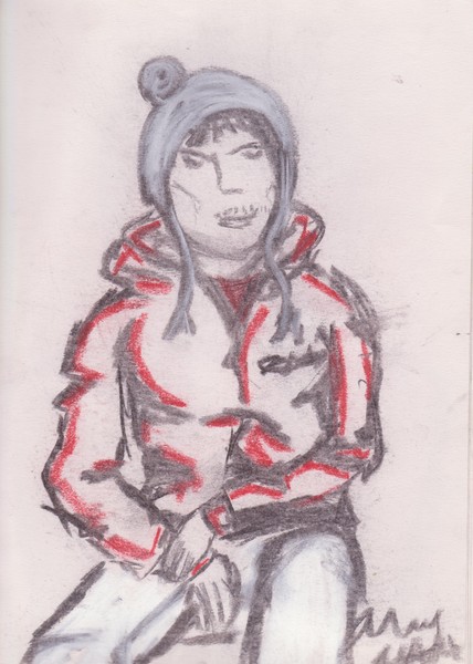 sitting man