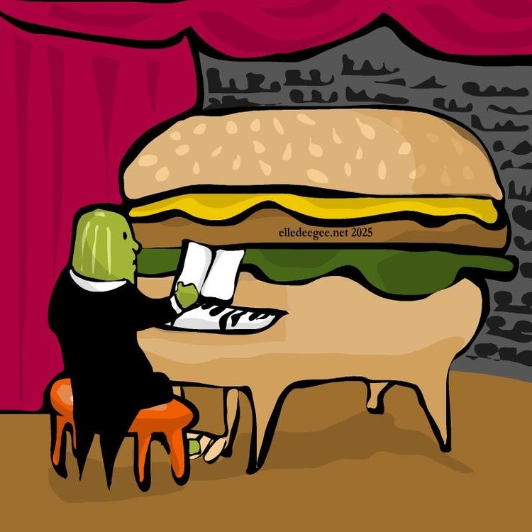 Picky Pickle Pianist Performing