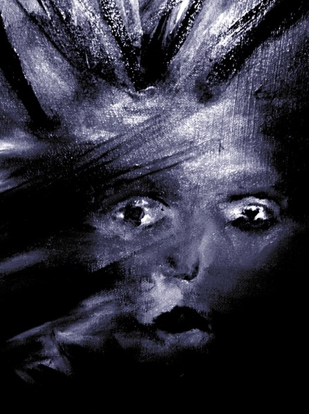 Strange woman face