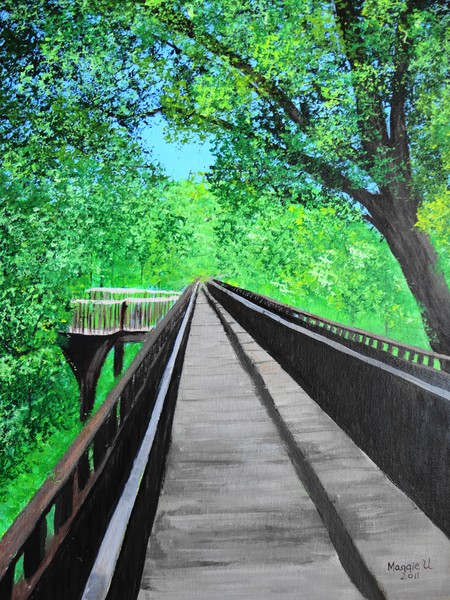 walk-way through the woods