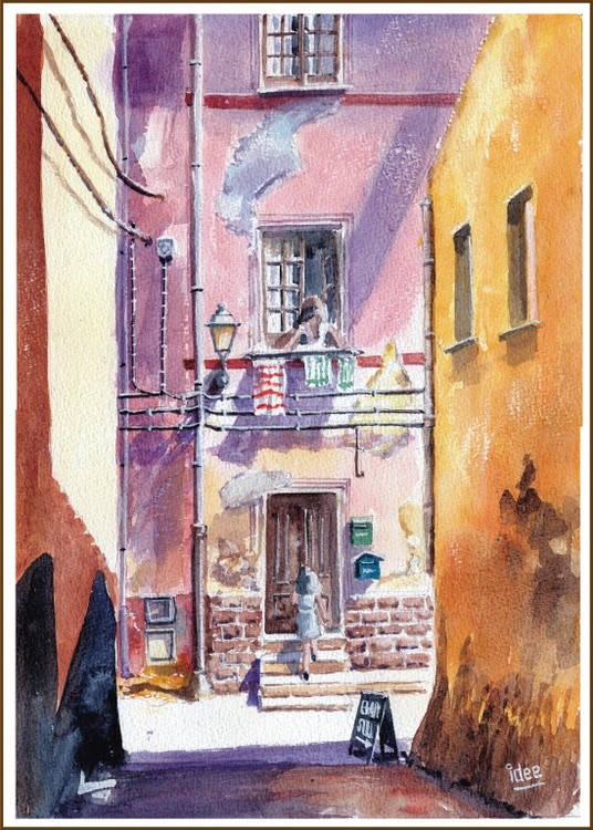 Colorful Italian alleyway