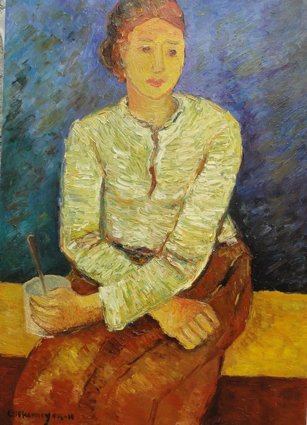 Camponesa com tigela