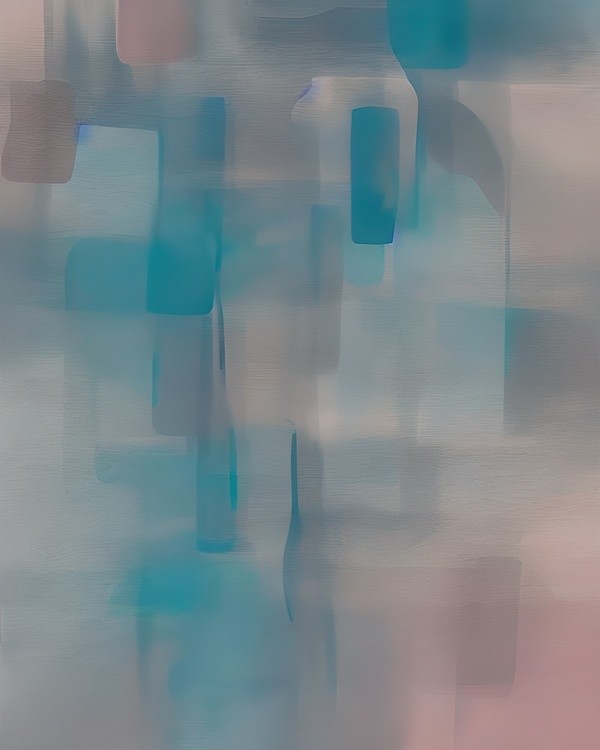 Teal and pink abstract blend