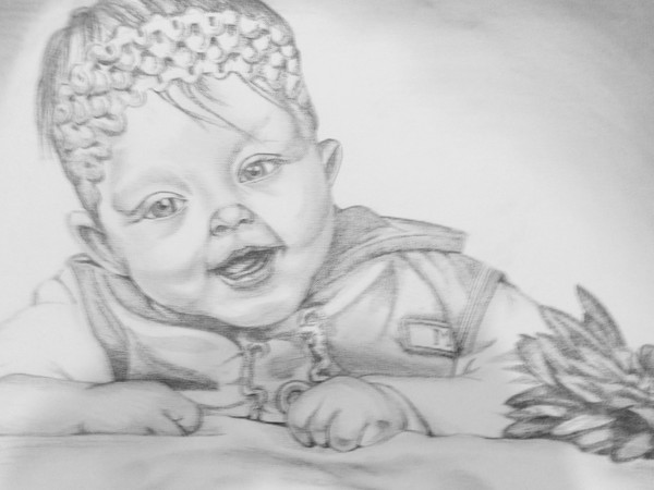 my baby girls portrait when she was 1