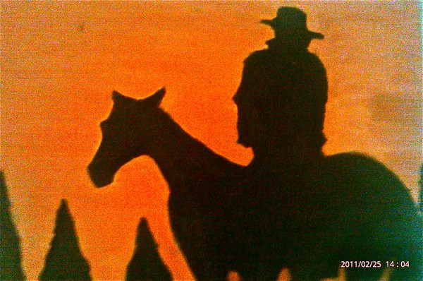 RIDER AT DUSK