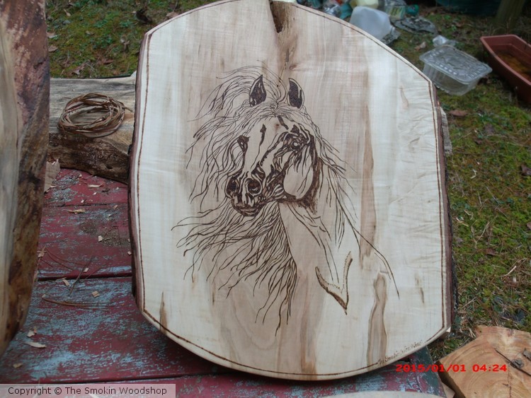 Custom Wood Burn Horse