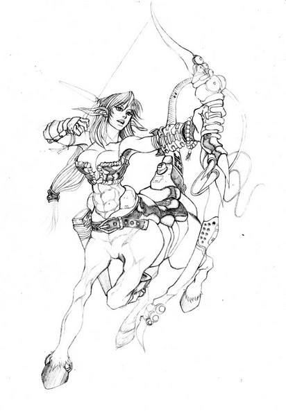 Cyber centaur girl