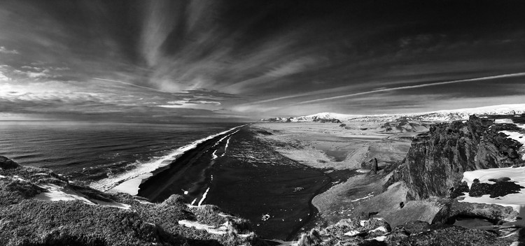 Black sand beach