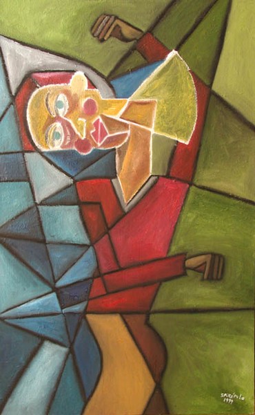 man in glass