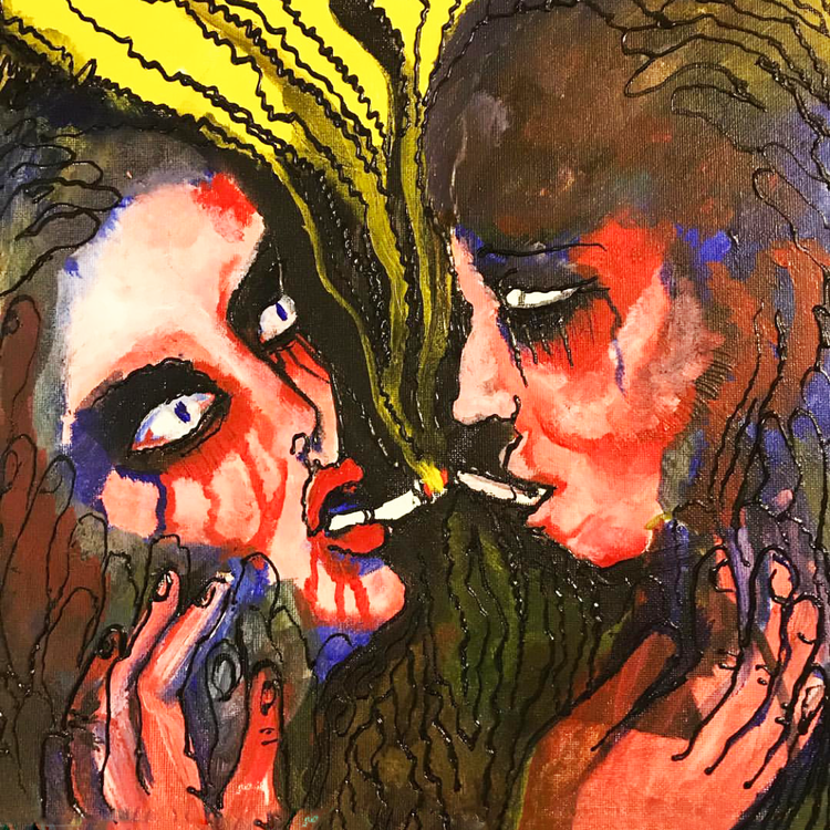 Sharing lighter , acrylics, 40*50