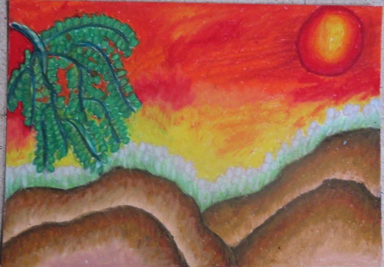 abstract oil pastel