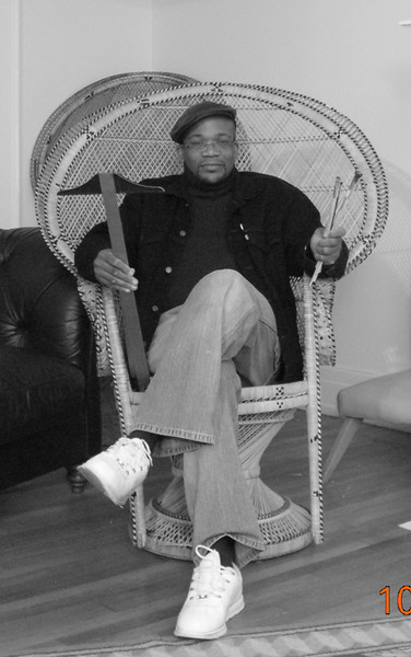relaxing in black and white