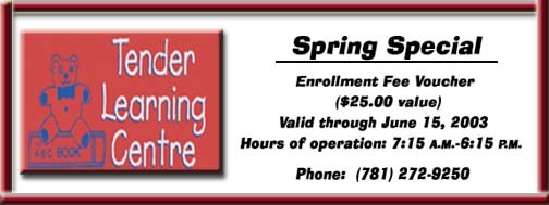 Tender Learning Centre Coupon