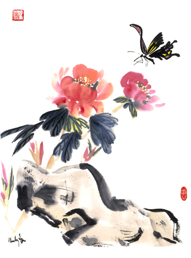 Peony & Butterfly