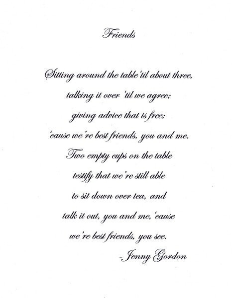 FRIENDS,   Poem