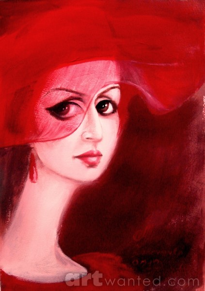 Sad Lady in Red