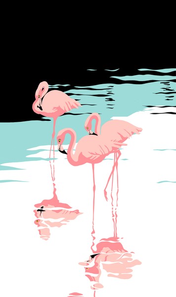 Pink Flamingos - Custom Phone Case Art