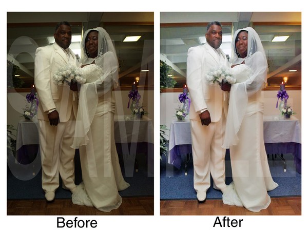 Wedding Photo Edit: Before and After