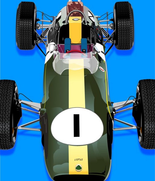 lotus on blue background