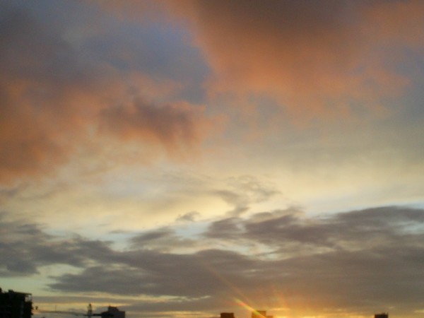 red rolling clouds