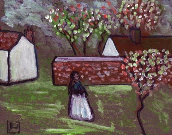 WOMAN IN A GARDEN