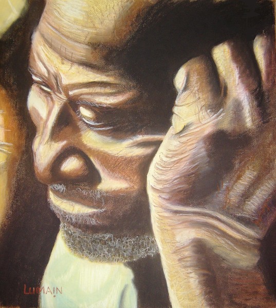 Old man thinking
