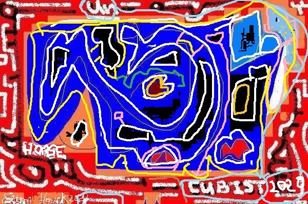 un cubist 2020--IT'S A HORSE...(c) 2020 elton houck