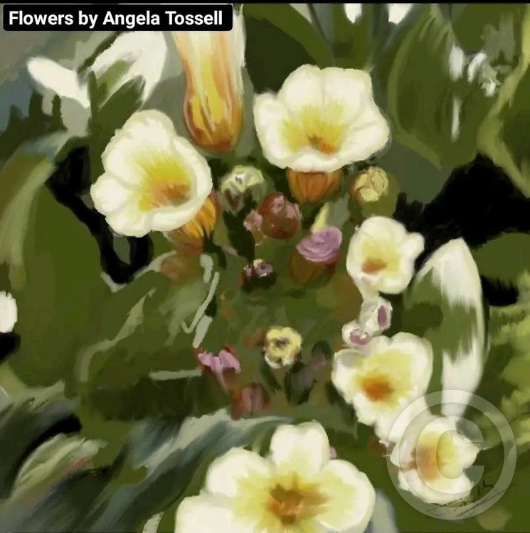 Painted flowers