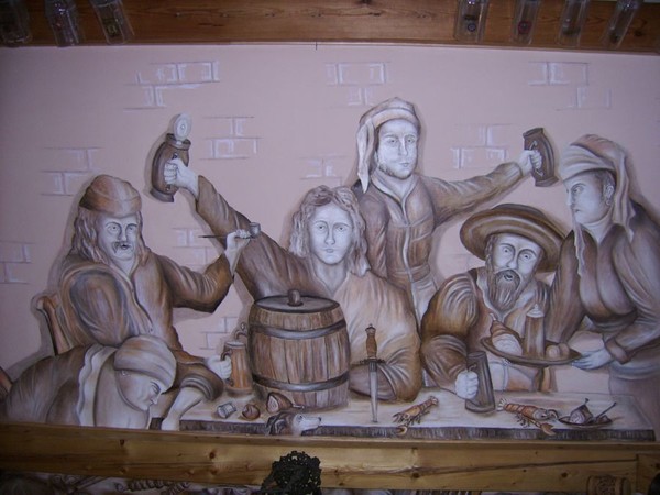 Flemish plot.A list on a ceiling .