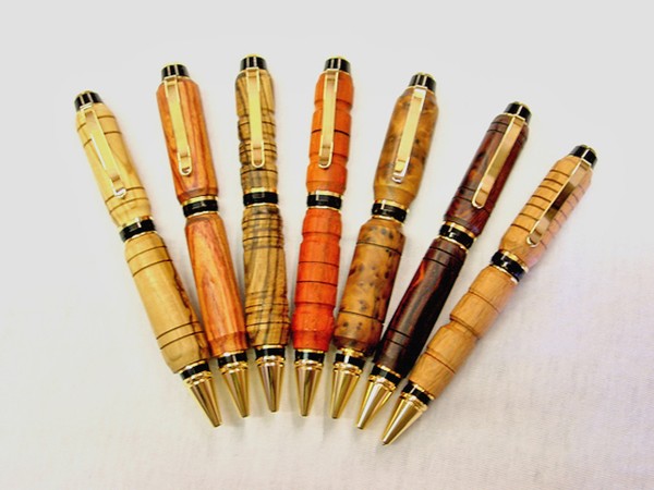Exotic Wood Lathe Turned Double Twist Pens