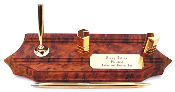 Thuyawood Burl Desk Set