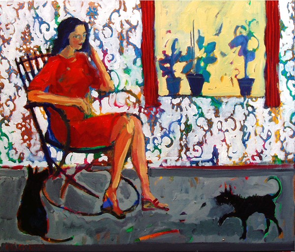 near the window