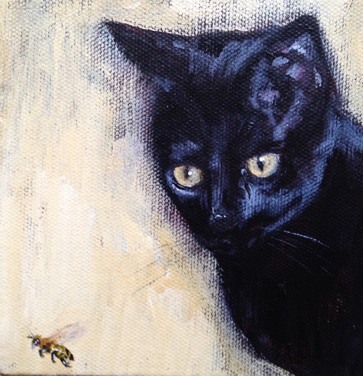 Ebony and the bee