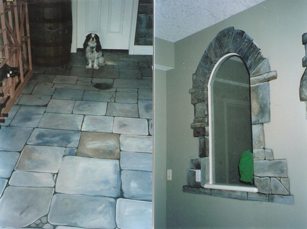  stone vinery painted on concrete