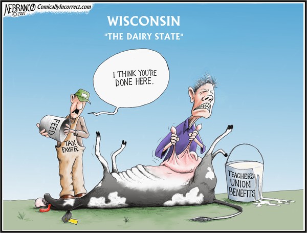 The Dairy State Milked Dry (Cartoon)