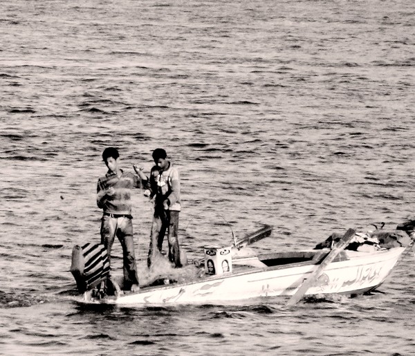 Fishing Black and White