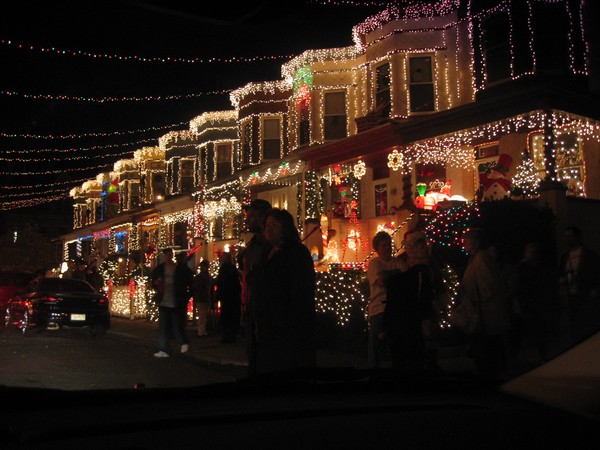 Mr. White Shoes and Hampden Christmas Lights