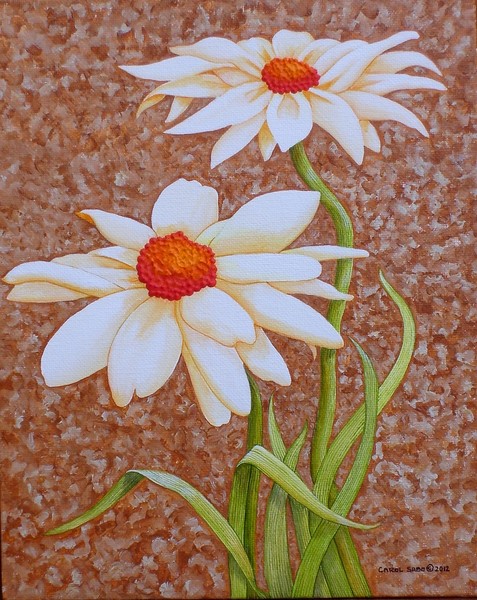 Daisy, Daisy, - Acrylic on Canvasboard, framed 1